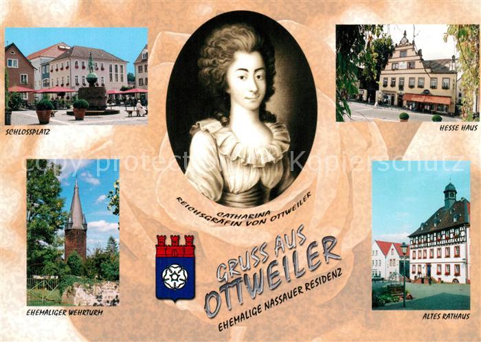 Ottweiler Schlossplatz Hesse Haus Wehrturm Altes Rathaus Catharina Reichsgraefin