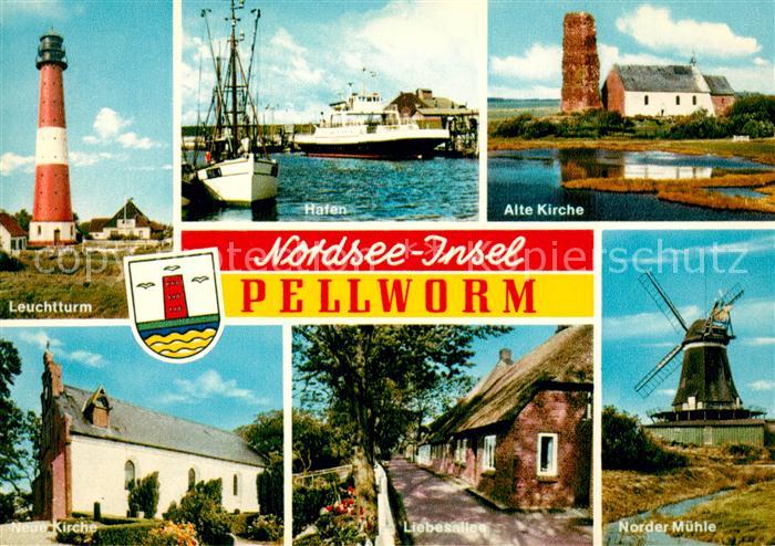 Pellworm Leuchtturm Norder Muehle Alte Kirche Hafen