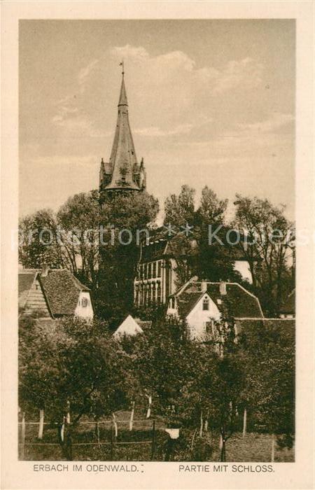 Erbach Odenwald Partie mit Schloss