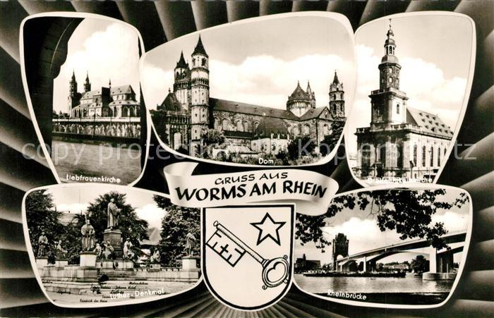 Worms Rhein Liebfrauenkirche Dom Luther Denkmal Rheinbruecke