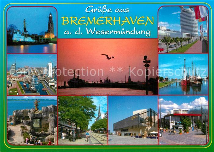 Bremerhaven Weserpartien Hafen Bahnhof Halle Fussgaengerzone