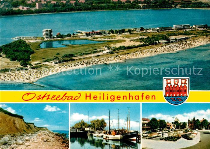 Heiligenhafen Ostseebad Fliegeraufnahme Steilkueste Kutterhafen Park