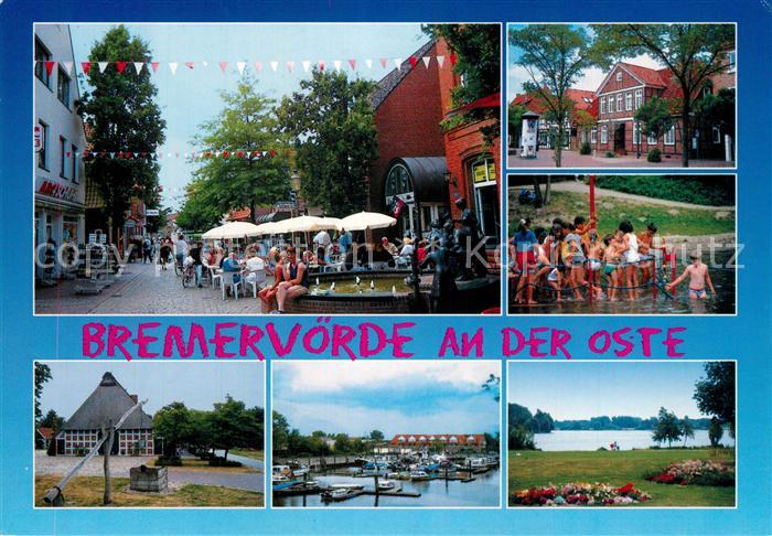 Bremervoerde Fussgaengerzone Ziehbrunnen Hafenpartie Park