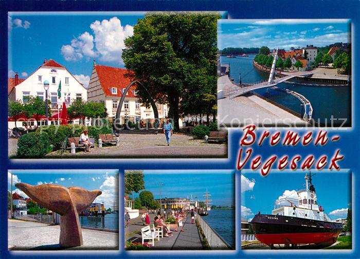 Vegesack Park Bruecke Flosse Promenade Schiff