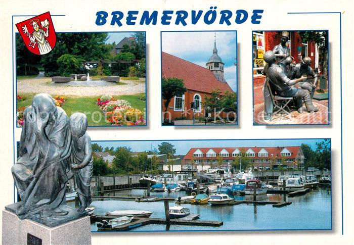 Bremervoerde Park Kirche Plastiken Yachthafen