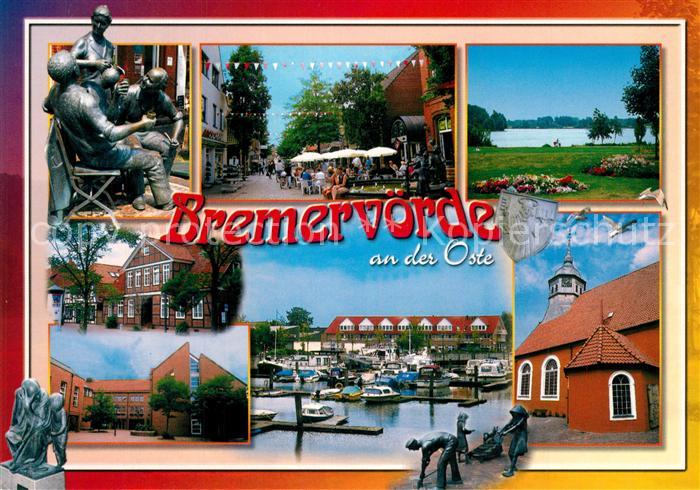 Bremervoerde Plastiken Strassenpartie Park Yachthafen Kirche