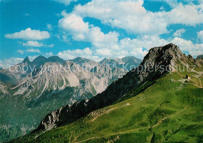 Kleinwalsertal Vorarlberg mit Kanzelwand und Allgaeuer Hochgebirge