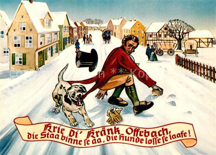 Offenbach Main Karikatur Wintermotiv