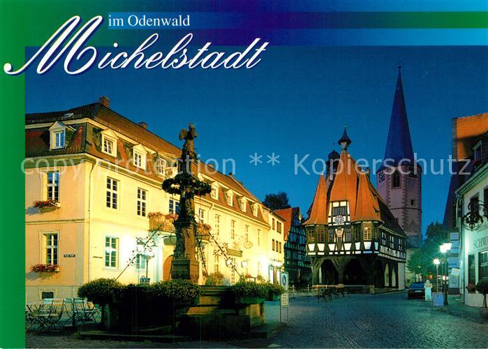 Michelstadt Marktplatz bei Nacht