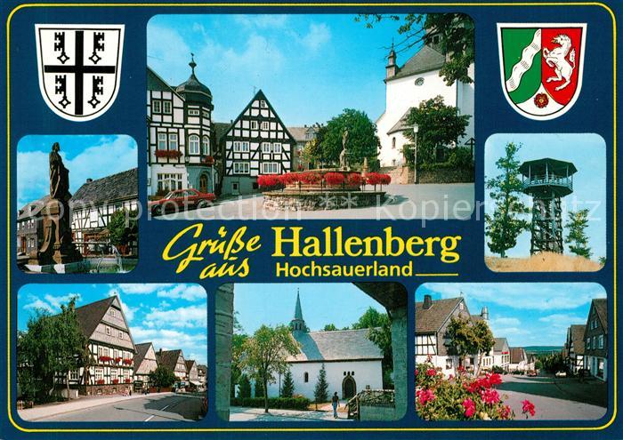 Hallenberg Fachwerkhaeuser Kirche Aussichtsturm