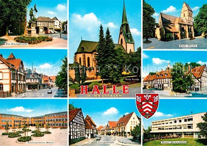 Halle Westfalen Amtsgericht Ev Kirche Bahnhofstr Rosenstr Schulzentrum Langestr
