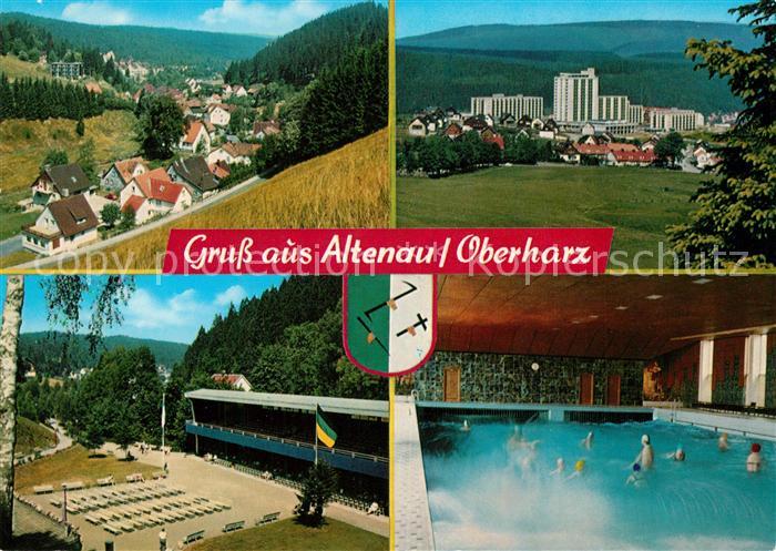 Altenau Harz Panorama Hochhaeuser Park Hallenbad