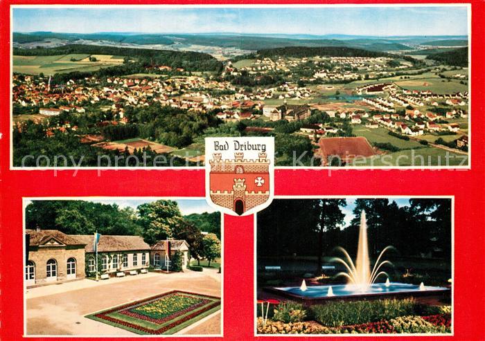 Bad Driburg Panorama Kuranlagen Fontaene