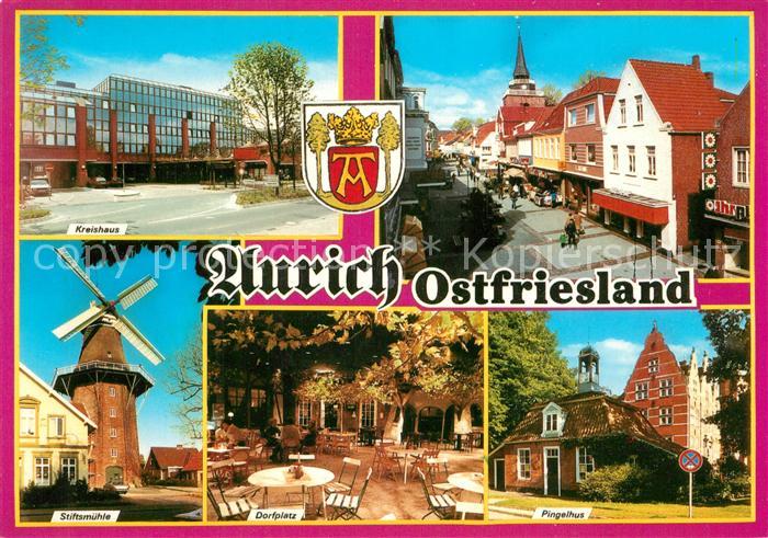 Aurich Ostfriesland Kreishaus Stiftsmuehle Dorfplatz Pingelhus