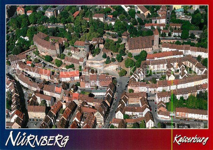 Nuernberg Fliegeraufnahme mit Kaiserburg
