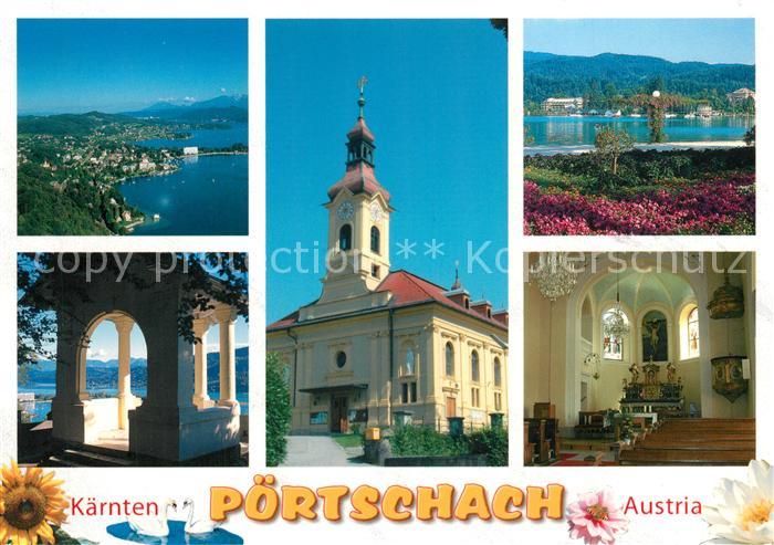 Poertschach Woerthersee Panorama Kirche Inneres Pavillon