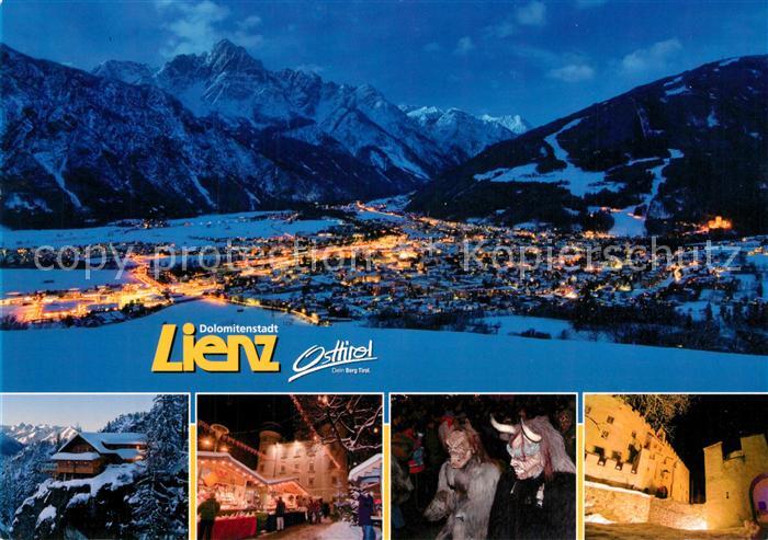 Lienz Tirol Panorama Dolomitenhuette Christkindlmarkt Krampusumzug Schloss Bruck