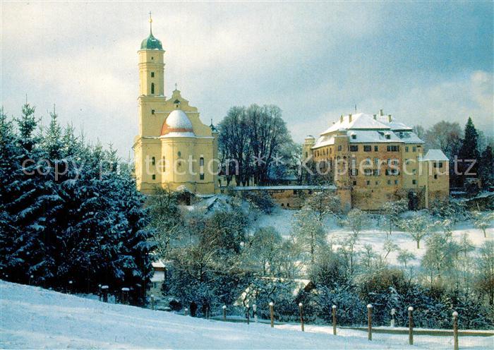 Hohenstadt Abtsgmuend Schloss Hohenstadt mit Wallfahrtskirche