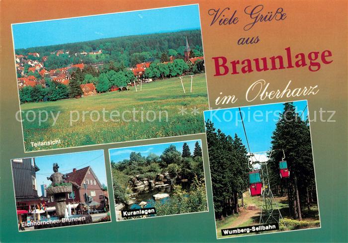 Braunlage Panorama Eichhoernchenbrunnen Kuranlagen Wumberg Seilbahn