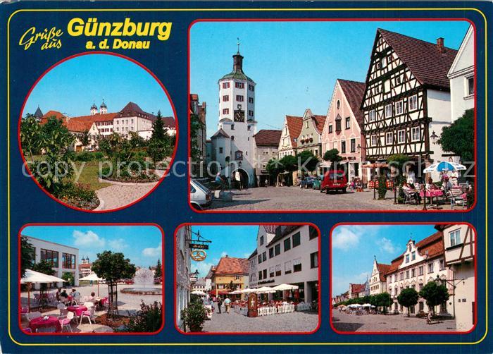 Guenzburg Schlosspark Marktplatz Stadttor Strassencafe