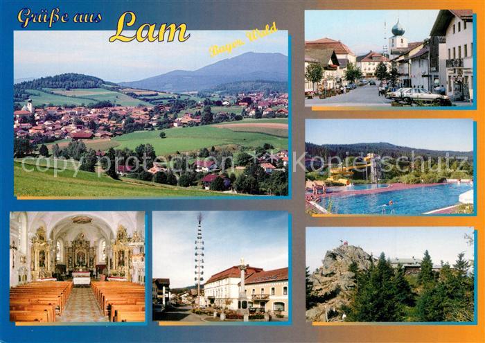 Lam Oberpfalz Panorama Hauptstrasse Schwimmbad Kirche Inneres