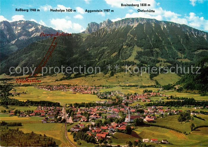 Pfronten Ostallgaeu Bayern Fliegeraufnahme Hochalpe Rossberg Breitenberg