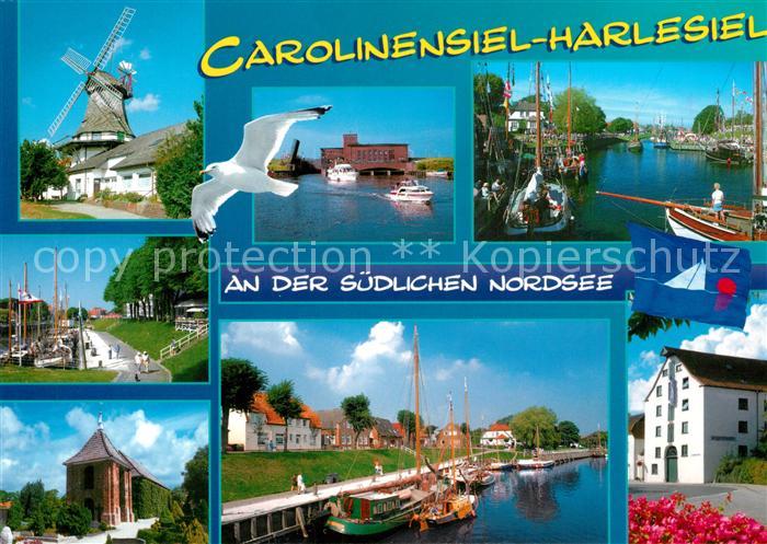 Carolinensiel-Harlesiel Ostfriesland Windmuehle Hafen