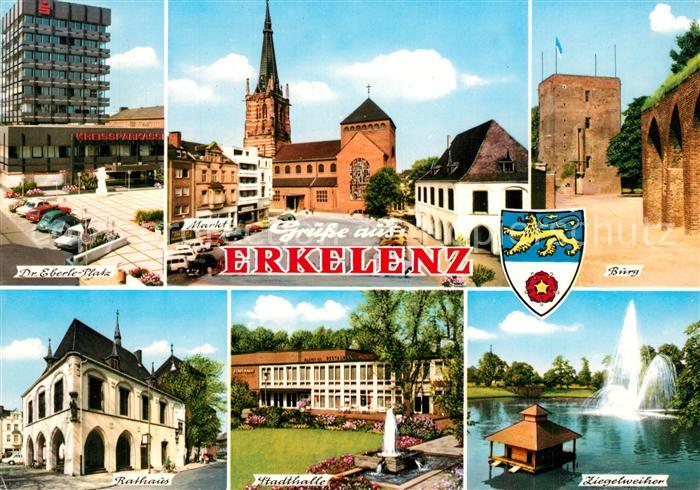 Erkelenz Dr.-Eberle-Platz Stadthalle Markt Burg Rathaus