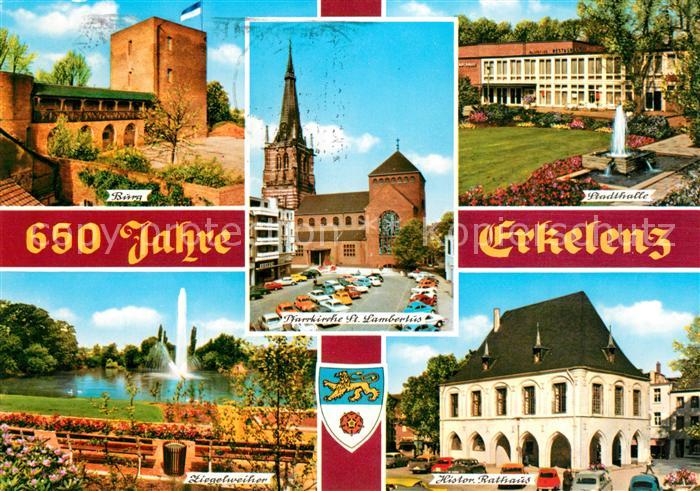 Erkelenz Burg Stadthalle Ziegelweiher Rathaus St. Lambertus