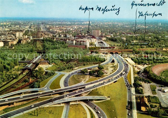 Berlin Stadtautobahn Fliegeraufnahme