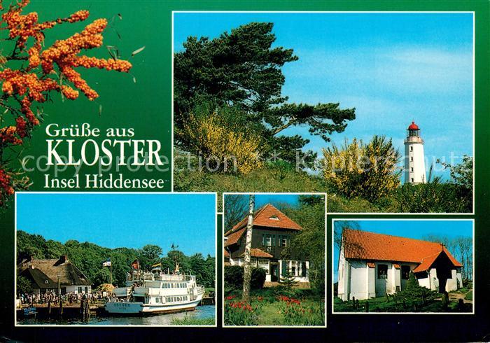 Kloster Hiddensee Leuchtturm Motorschiff Ostsee