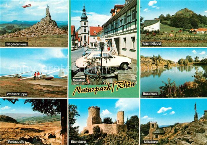 Gersfeld Rhoen Milseburg Ebersburg Fuldaquelle Basaltsee Fliegerdenkmal