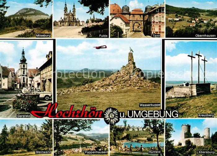 Poppenhausen Rhoen Milseburg Fulda Obernhausen Ebersburg Steinwand Wasserkuppe