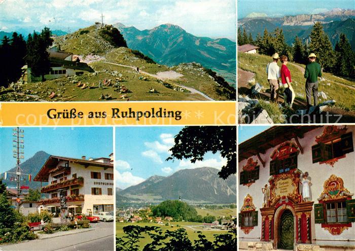 Ruhpolding Rauschberghaus Dorfbrunnen Rathaus