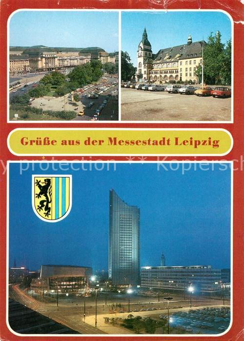 LEIPZIG Sachsen Hauptbahnhof Kongresshalle Zoo Gewandhaus Hochhaus Karl-Marx-Uni
