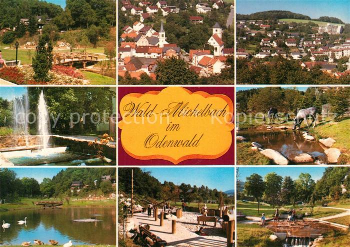 Waldmichelbach Teilansichten Parkanlagen Teich Fontaene