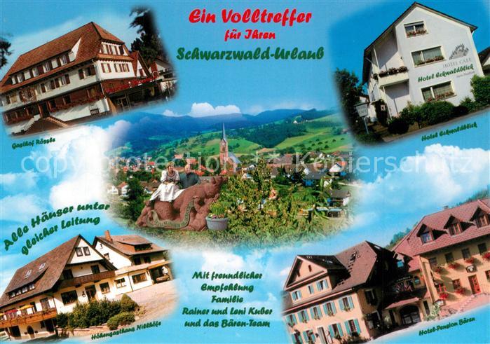 Oberharmersbach Gasthof Roessle Hotel Eckwalblick Hoehengasthaus Nillhoefe Hotel