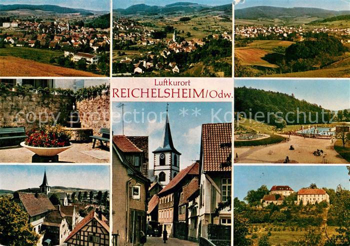 Reichelsheim Odenwald Panorama Schloss Reichenberg Schwimmbad Stadtmotive