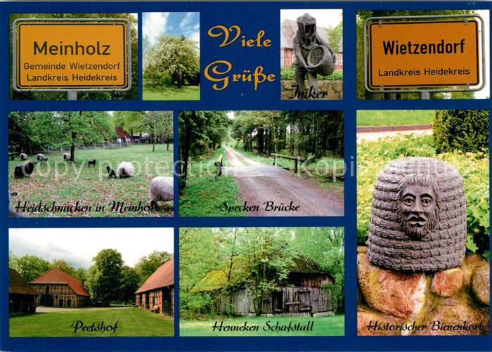 Meinholz Heidschnucken Speckenbruecke Peetshof HennekenSchafstall Hist Bienenkor