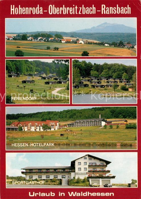 Hohenroda Hessen mit Oberbreitzbach und Ransbach Feriendorf Hotellpark Sportgast