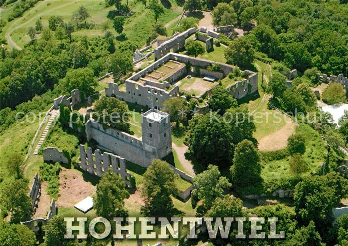 Singen Hohentwiel Fliegeraufnahme Burgruine Hohentwiel