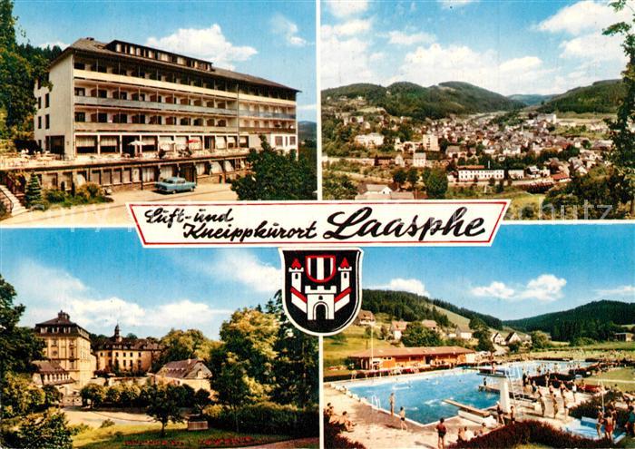 Laasphe Kurhaus Panorama Schloss Freibad