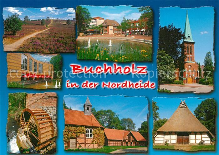 Buchholz Nordheide Heide Teich Kirche Muehlrad Gehoeft