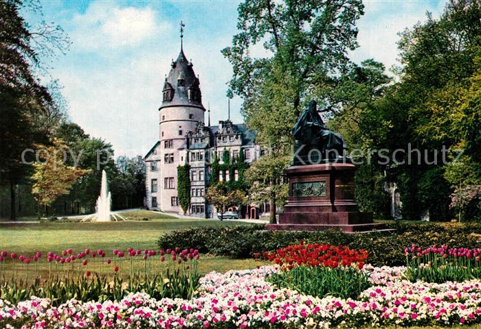 Detmold Fuerstl Schloss und Denkmal des Graf Regenten Ernst