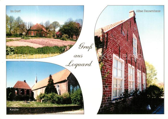 Loquard Dorfmotiv Kirche Altes Bauernhaus