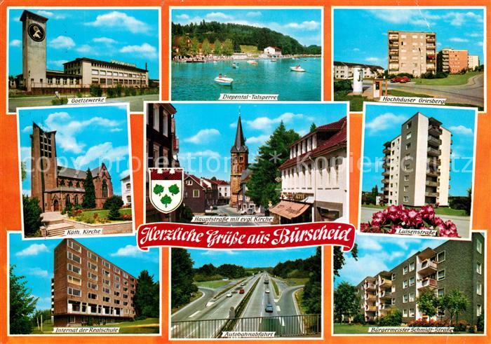 Burscheid Goetzewerke Diepental Talsperre Kath Kirche Hauptstr Ev Kirche Luisens