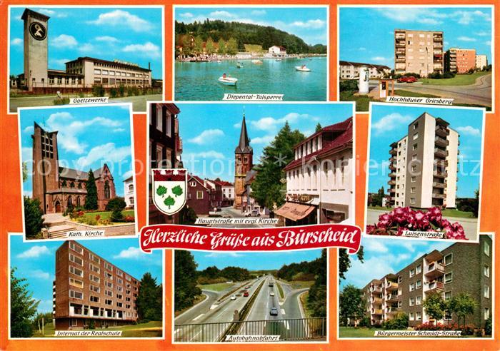 Burscheid Goetzewerke Diepental Talsperre Kath Kirche Hauptstr Ev Kirche Luisens