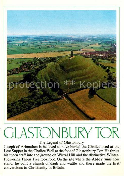 Somerset Glastonbury Tor Fliegeraufnahme
