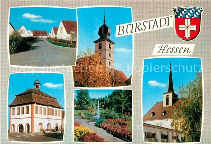 Buerstadt Strasse Rathaus Kirche Park