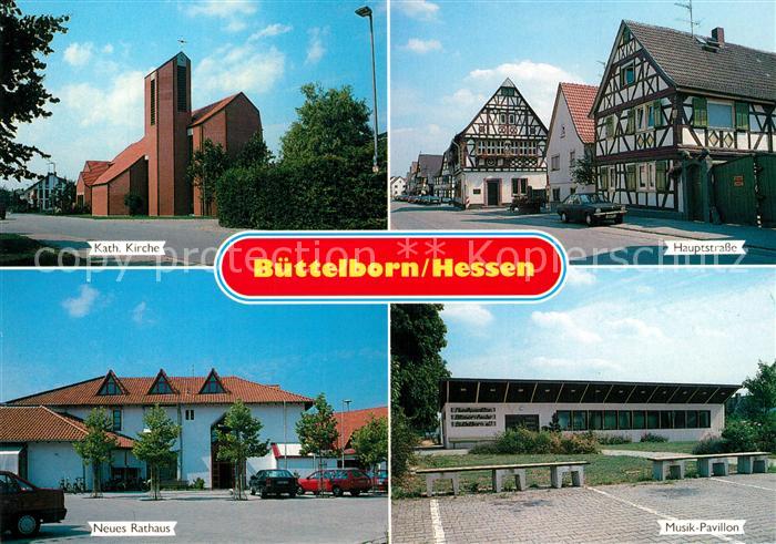 Buettelborn Kath Kirche Hauptstrasse Neues Rathaus Musik Pavillon